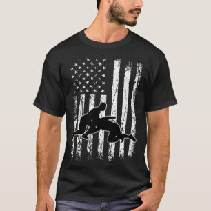 Usa Flag Wrestling American Flag Wrestling Wrestle T-Shirt
