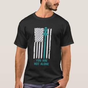 USA Flag You Are Not Alone PTSD Awareness T-Shirt