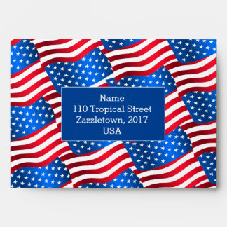 USA flags Envelope