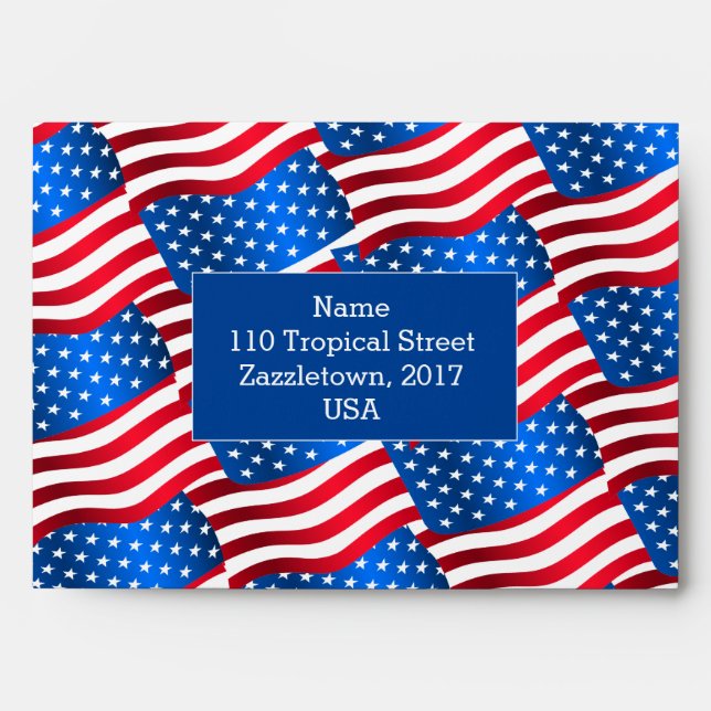 USA flags Envelope (Front)