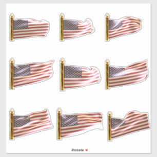 USA Flags Flying