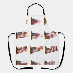 USA Flags Flying Apron