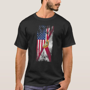 Usa Florida Flags United States Of America Florid T-Shirt