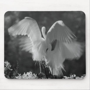 USA, Florida, Great Egret (Ardea alba) infrared 3 Mouse Mat
