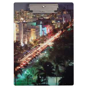 USA, Florida, Miami Beach, Ocean Drive, Art Deco 2 Clipboard