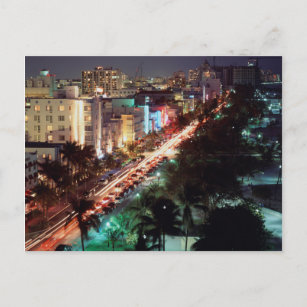 USA, Florida, Miami Beach, Ocean Drive, Art Deco 2 Postcard