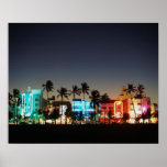 USA, Florida, Miami Beach, Ocean Drive, Art Deco Poster<br><div class="desc">Walter Bibikow / DanitaDelimont.com USA,  North America,  Florida</div>