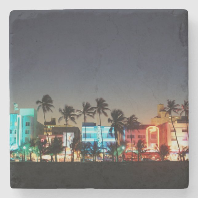 USA, Florida, Miami Beach, Ocean Drive, Art Deco Stone Coaster (Front)