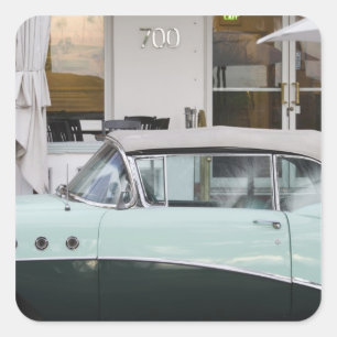 USA, Florida, Miami Beach: South Beach, 1956 Square Sticker