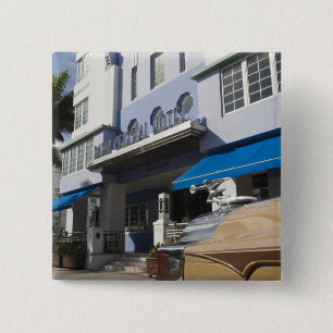 USA, Florida, Miami Beach: South Beach, Art Deco 15 Cm Square Badge