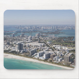 USA, Florida, Miami, Cityscape with beach 3 Mouse Mat