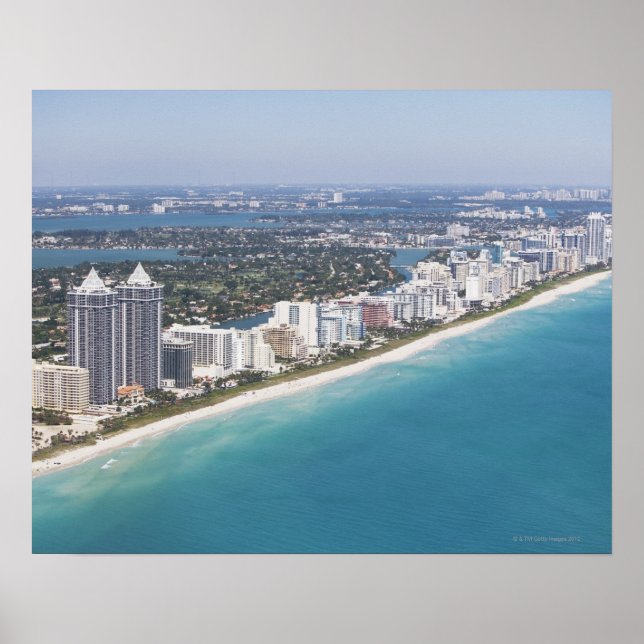 USA, Florida, Miami, Cityscape with beach Poster (Front)