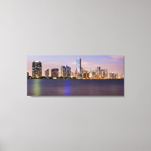USA, Florida, Miami skyline at dusk 2 Canvas Print