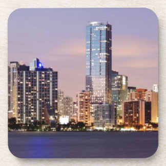 USA, Florida, Miami skyline at dusk 2 Coaster