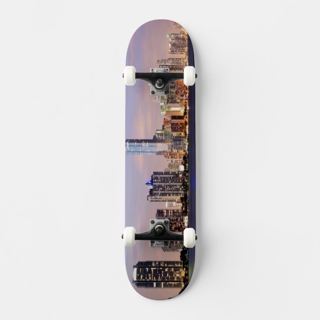 USA, Florida, Miami skyline at dusk 2 Skateboard (Front)