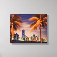 USA, Florida, Miami skyline at dusk