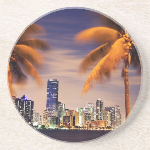 USA, Florida, Miami skyline at dusk Coaster