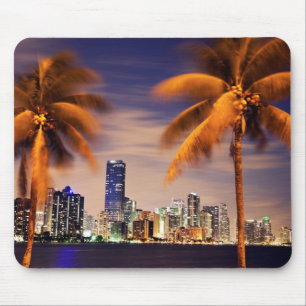 USA, Florida, Miami skyline at dusk Mouse Mat