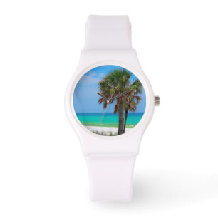 USA, Florida. Palm Trees On Emerald Coast Watch