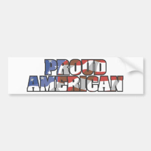 USA-Flowing Proud American Bumper Sticker