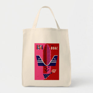 USA ~ Fly BOAC Tote Bag