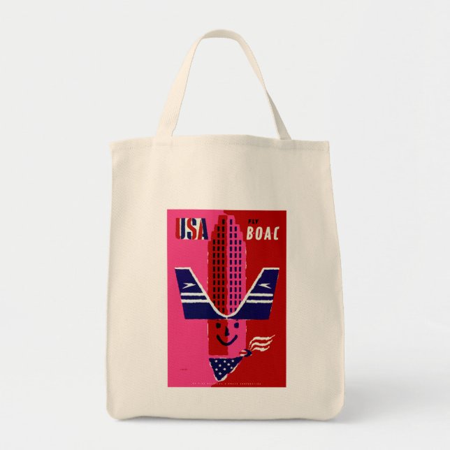 USA ~ Fly BOAC Tote Bag (Front)