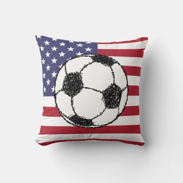 USA Football Sketch Cushion (Front)