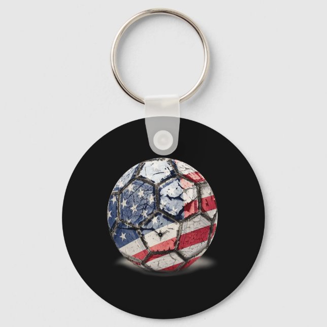 Usa Footbyll Soccer  Key Ring (Front)