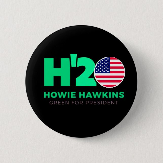 USA for Howie Hawkins 2020 6 Cm Round Badge (Front)