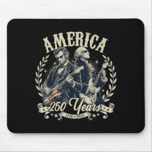 Usa Founding Father Abe Lincoln Playing Guitar Mouse Mat