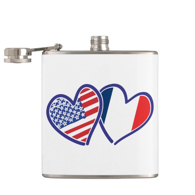 USA---France-Love Hip Flask (Opened)