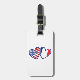 USA---France-Love Luggage Tag
