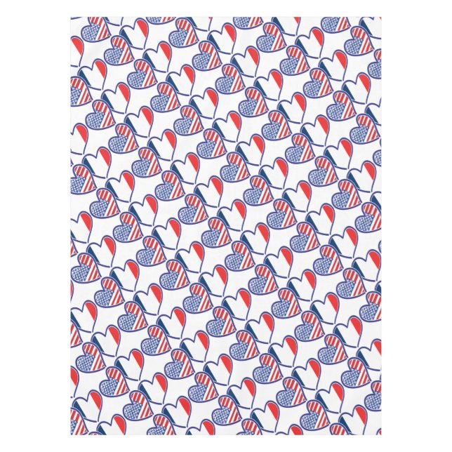 USA---France-Love Tablecloth (Front)