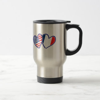 USA---France-Love Travel Mug