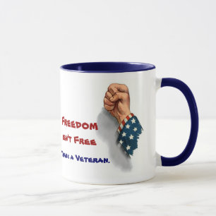 USA Freedom and Veterans Patriotic Mug