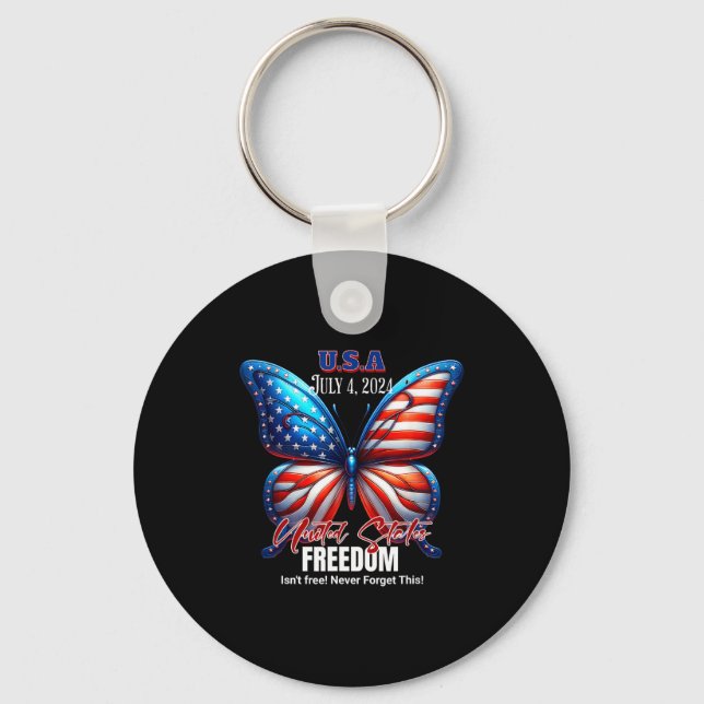 Usa freedom isn't free!  key ring (Front)