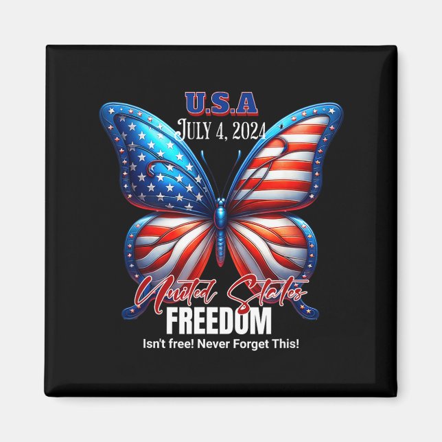 Usa freedom isn't free!  magnet (Front)