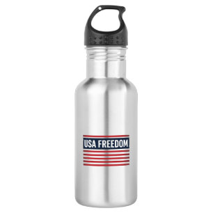 USA Freedom Patriotic Flag Style Vector Design_1 532 Ml Water Bottle