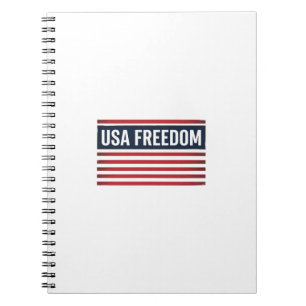 USA Freedom Patriotic Flag Style Vector Design_1 Notebook