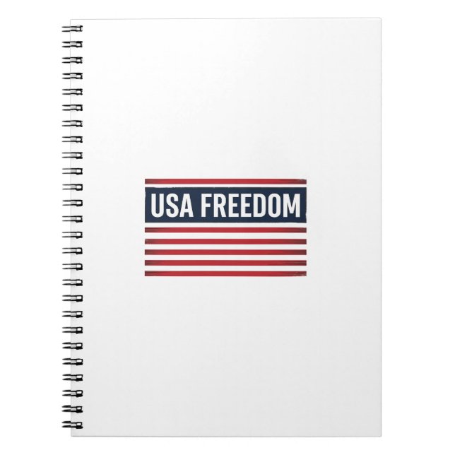 USA Freedom Patriotic Flag Style Vector Design_1 Notebook (Front)
