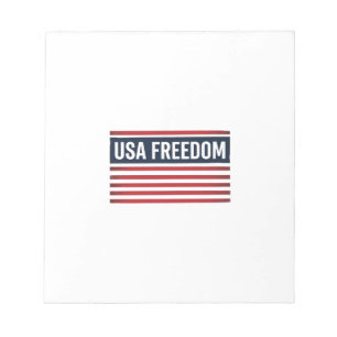 USA Freedom Patriotic Flag Style Vector Design_1 Notepad