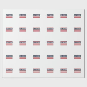 USA Freedom Patriotic Flag Style Vector Design_1 Wrapping Paper