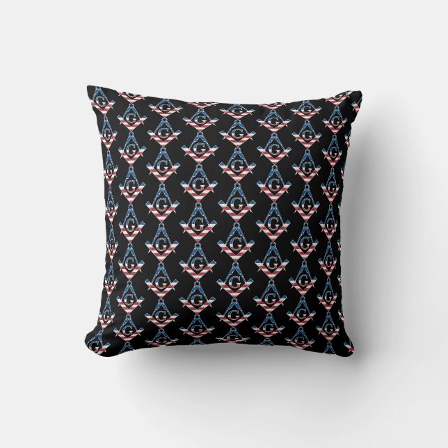 USA Freemasonic symbol Cushion (Front)