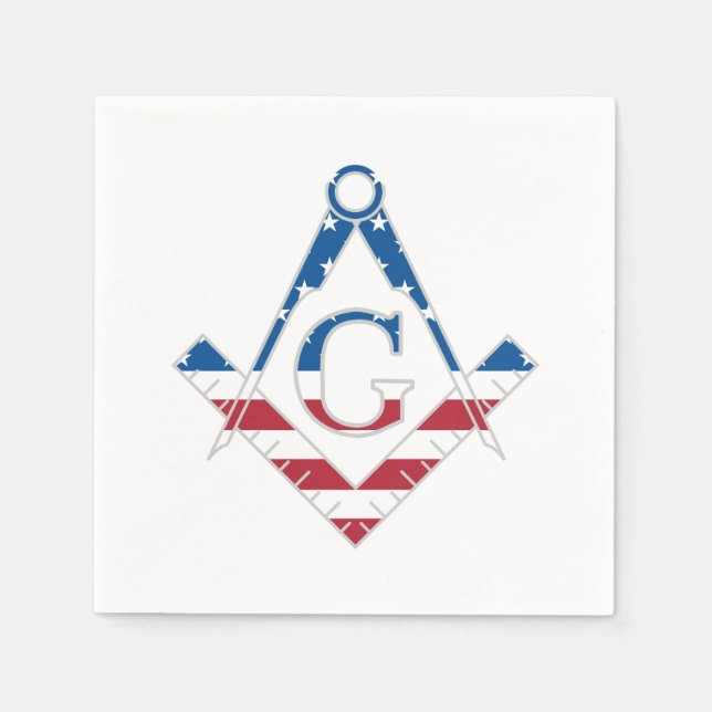 USA Freemasonic symbol Napkin (Front)