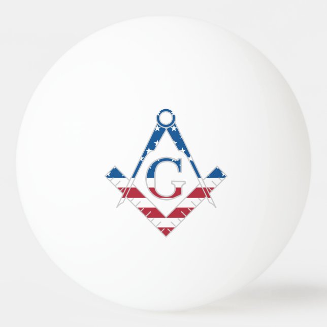 USA Freemasonic symbol Ping Pong Ball (Front)