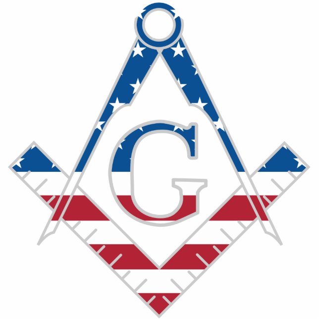 USA Freemasonic symbol Standing Photo Sculpture (Front)