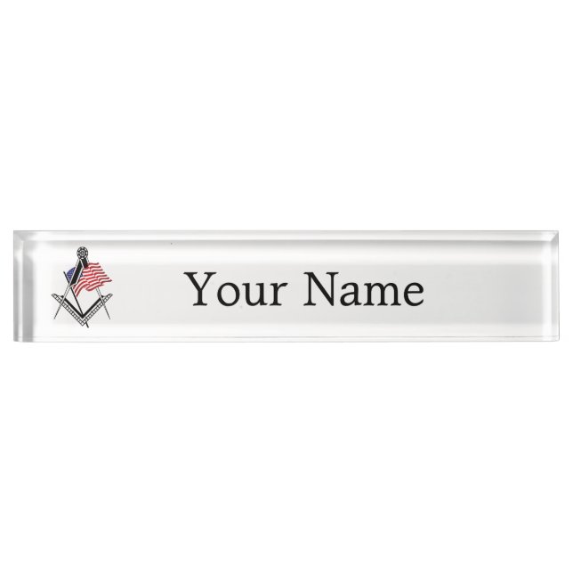 USA freemasonry symbol Nameplate (Front)