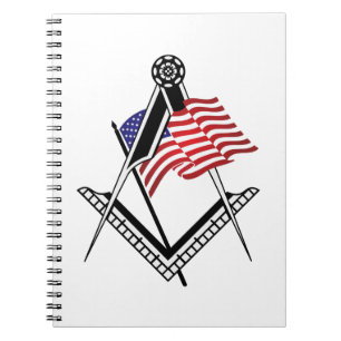 USA freemasonry symbol Notebook