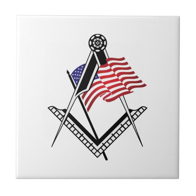 USA freemasonry symbol Tile (Front)