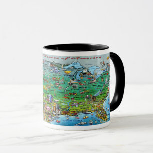 USA Fun Map Mug